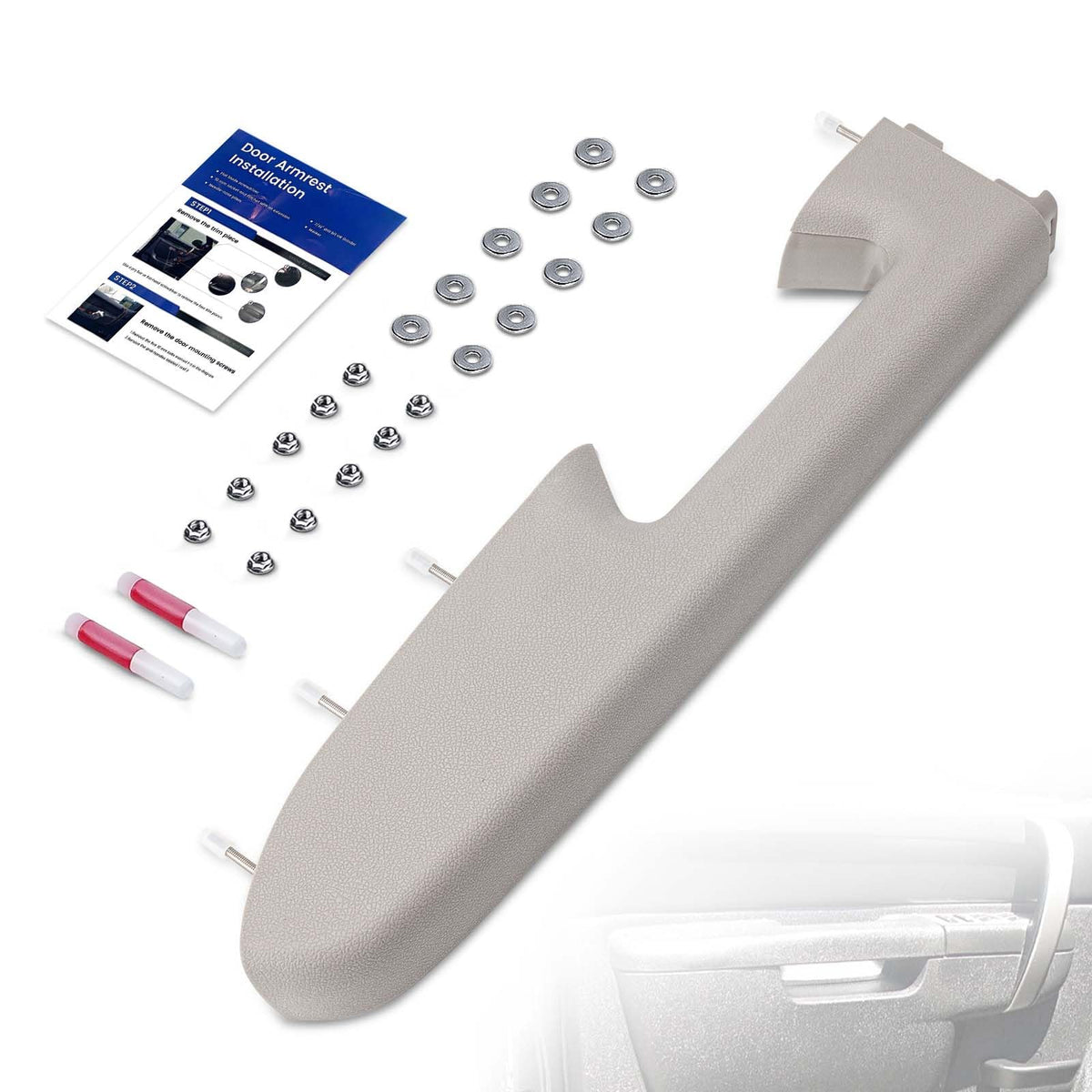 RHAOCZIYAUTO front-left armrest repair kit for Chevy Silverado 2010-2014, durable upgrade.