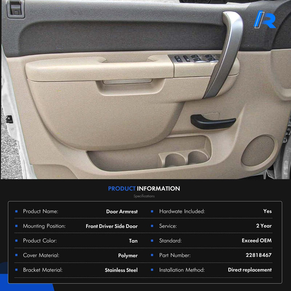 RHAOCZIYAUTO armrest replacement simplifies maintenance without replacing the entire door panel.