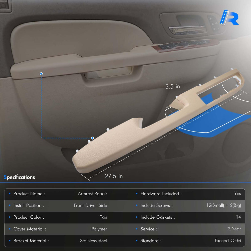 RHAOCZIYAUTO replacement-friendly armrest kit simplifies maintenance