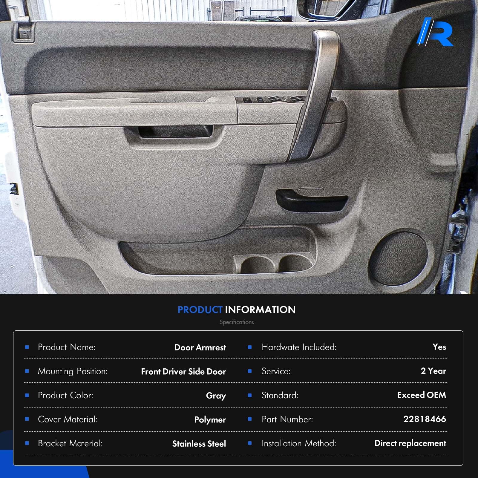 RHAOCZIYAUTO armrest with integrated door release handle improves cabin aesthetics.