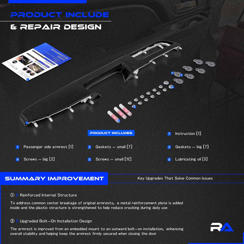 RHAOCZIYAUTO easy armrest replacement option