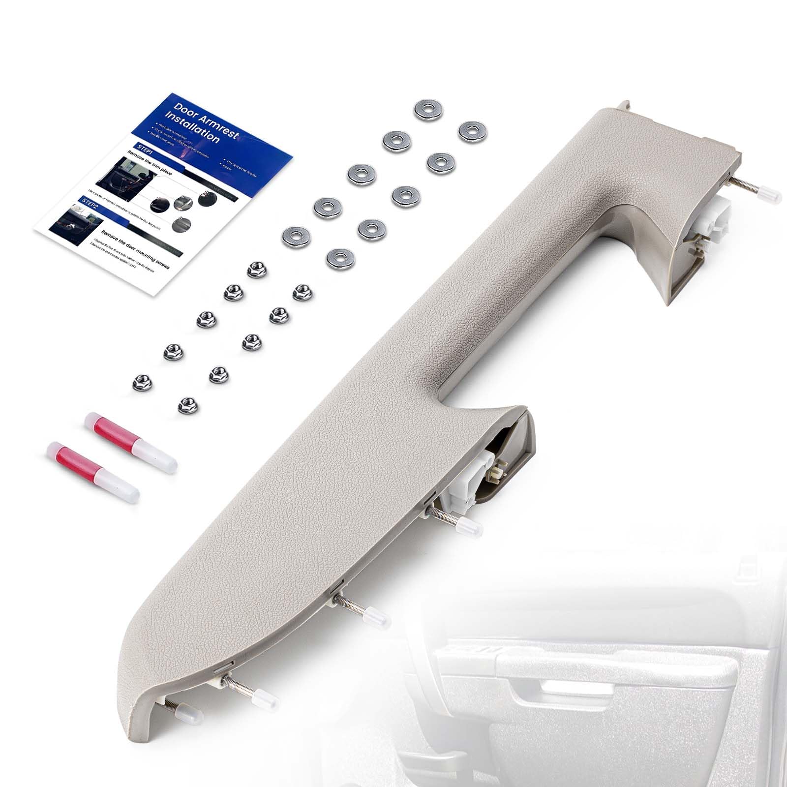 RHAOCZIYAUTO front-right armrest repair kit on Chevy/GMC interior, enhancing durability and comfort.