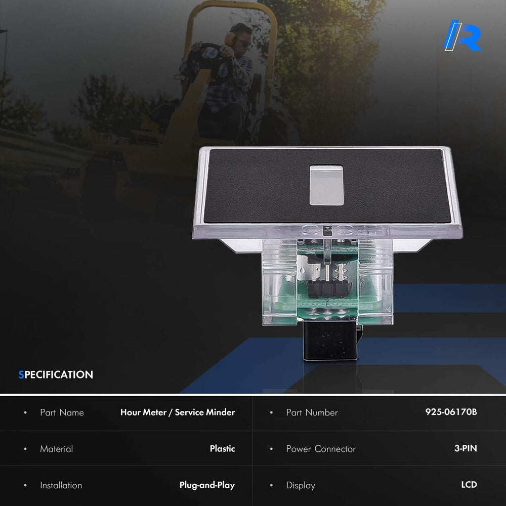 RHAOCZIYAUTO hour meter on LGT1050 panel for precise hours tracking
