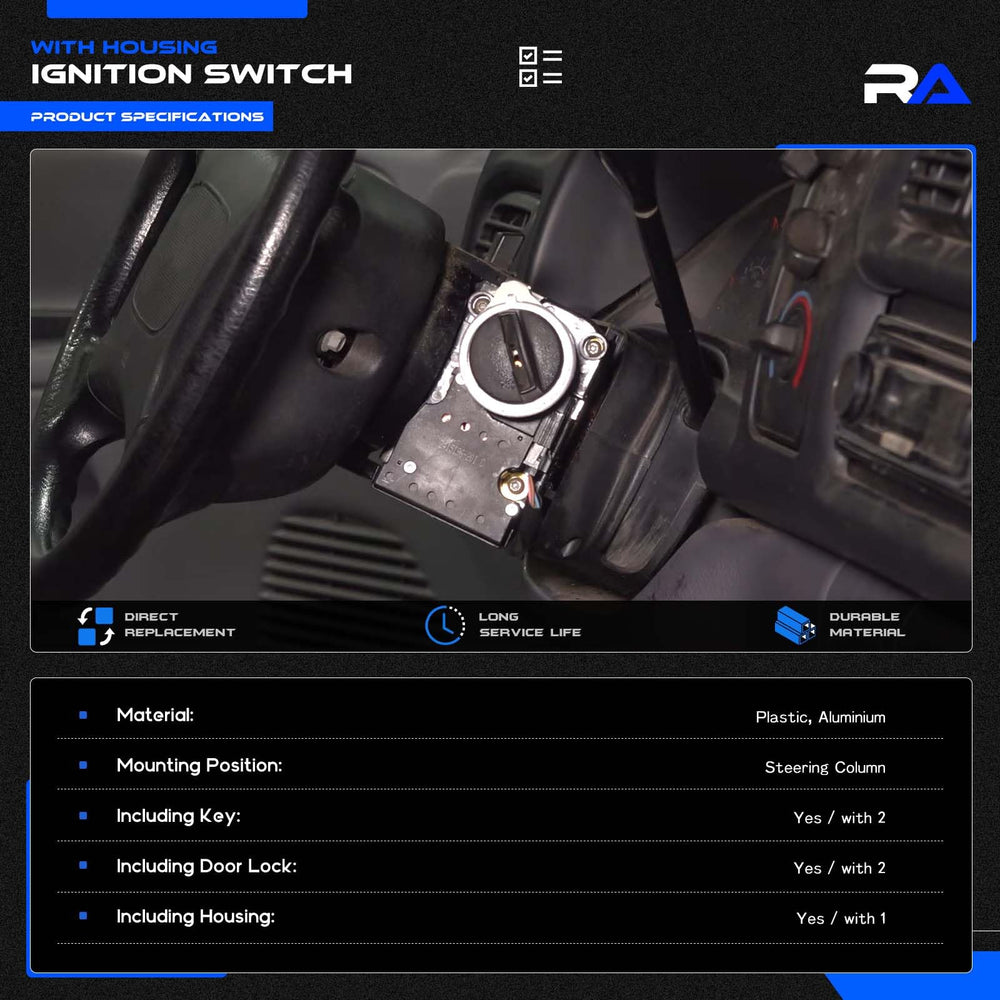 RHAOCZIYAUTO ignition switch components ensure smooth operation and longevity