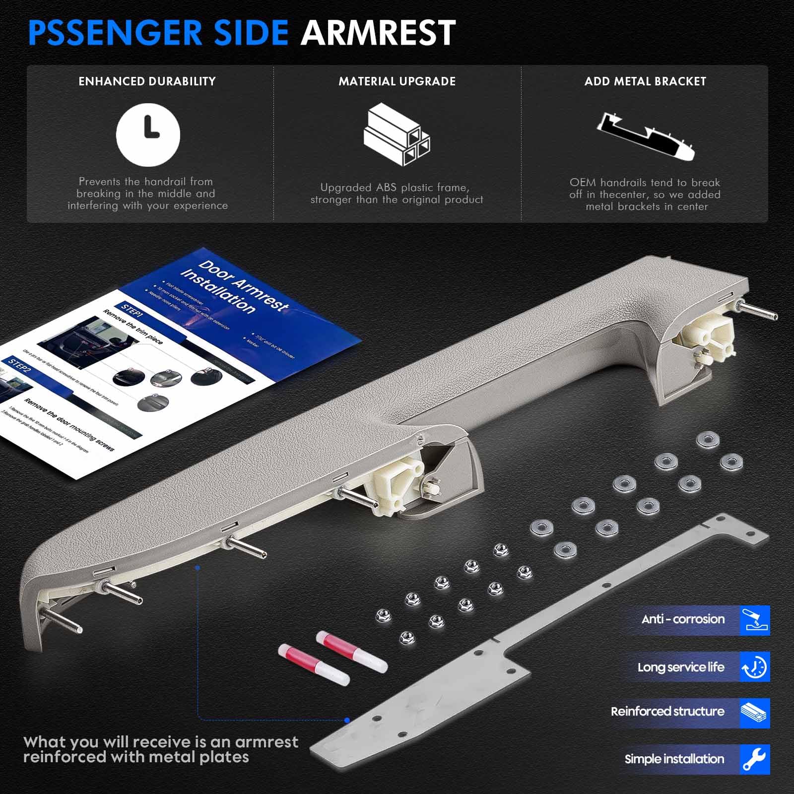 ABS skeleton and metal bracket offer a longer-lasting repair solution.