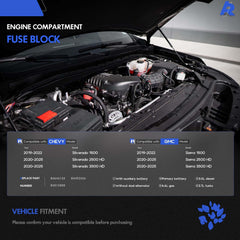 RHAOCZIYAUTO underhood block left-side view, enhances engine component protection