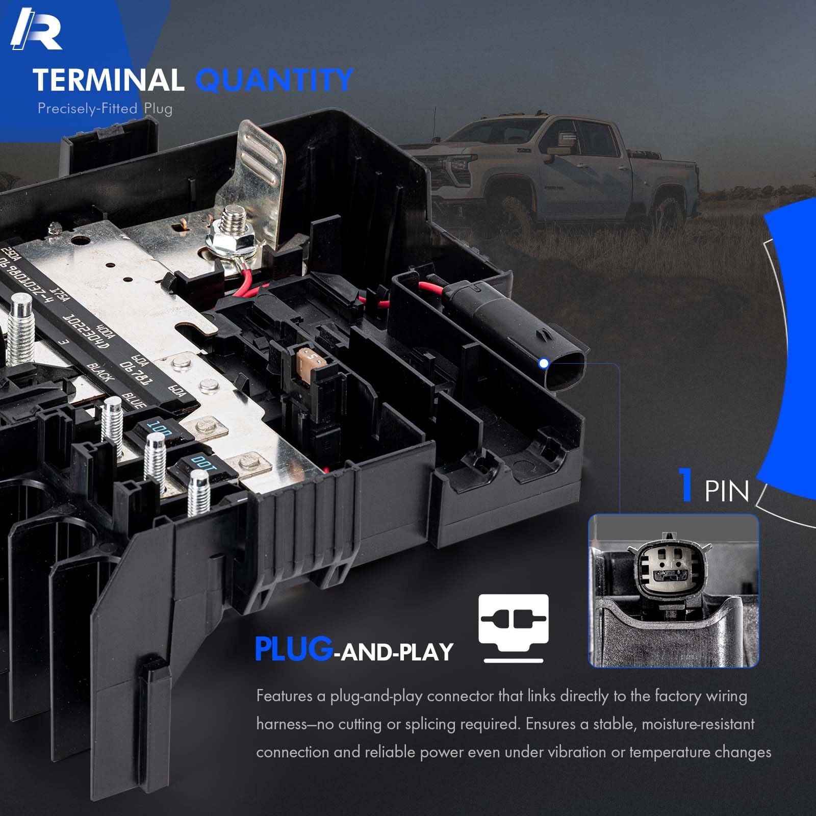 RHAOCZIYAUTO vehicle fitment chart showing Silverado and Sierra models