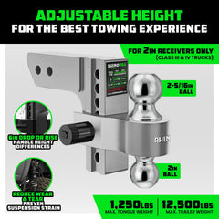 Rhino USA hitch designed for 2-inch receivers across popular trucks and SUVs.