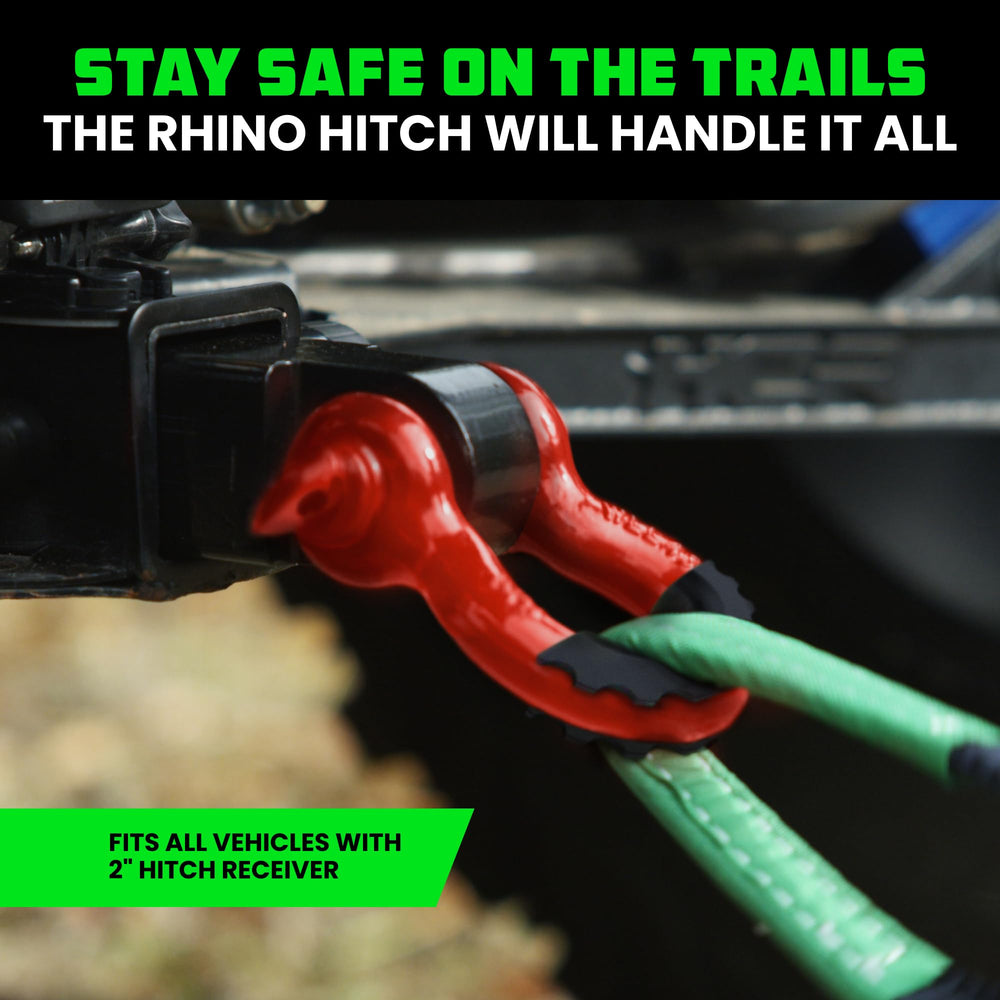 Rhino USA 2-inch universal-fit receiver design for broad vehicle compatibility.