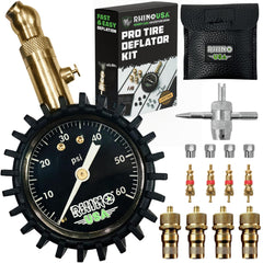 Rhino USA deflator with glow dial shows precise tire pressure for safe off-road trips