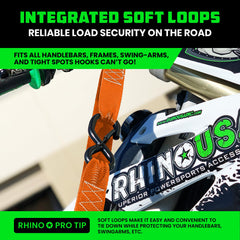 Rhino USA diamond-teeth cam-lock delivers firm grip on straps under load.