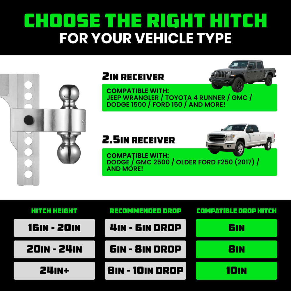 Rhino USA double anti-theft locking pins deter theft during towing