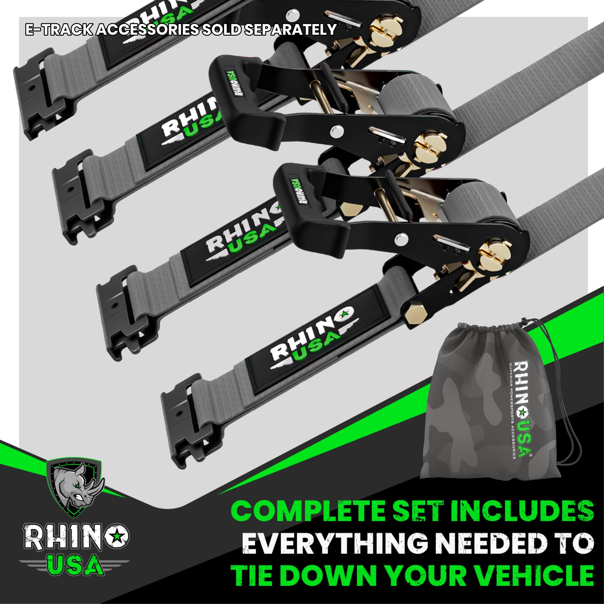 Rhino USA double-stud automatic locking fittings for reliable connection.