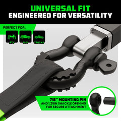 Rhino USA heavy-duty clevis shackle in chromoly steel offering corrosion resistance.