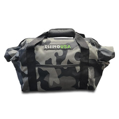 Rhino USA heavy-duty recovery bag camouflage front view for rugged off-road organization