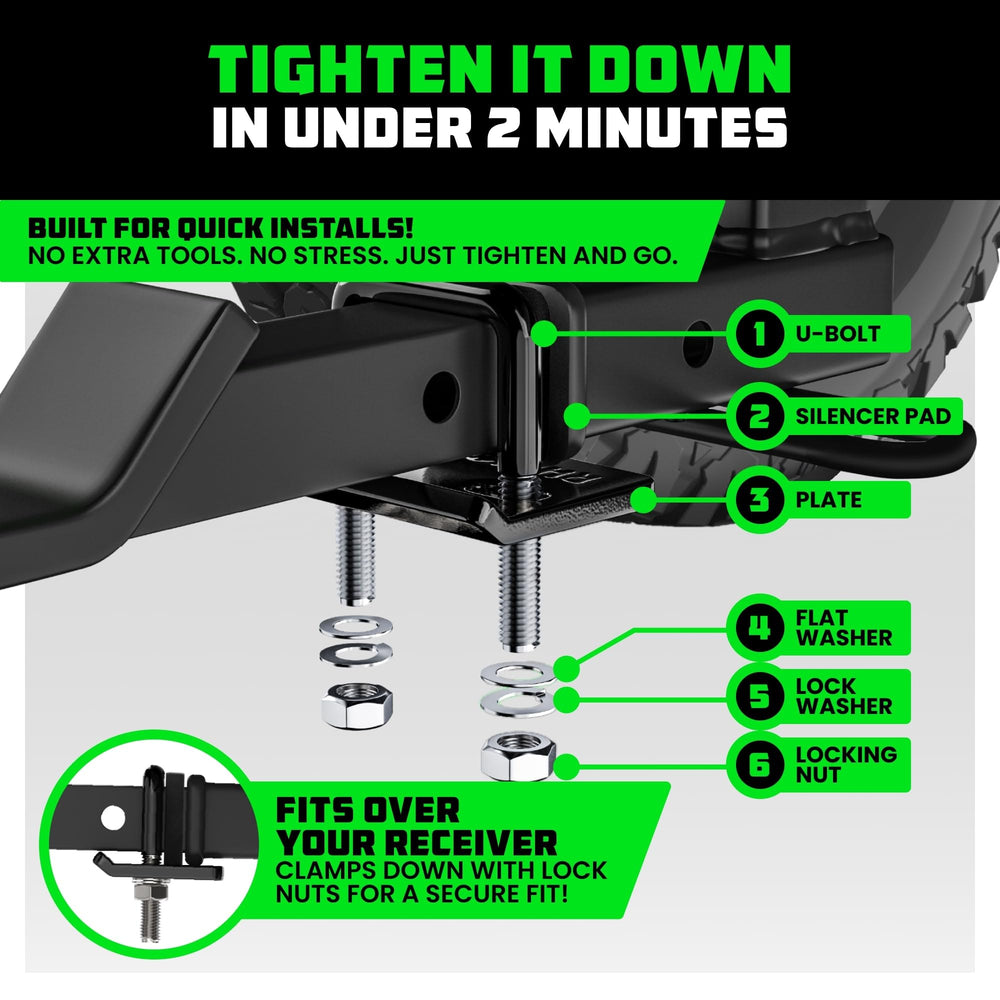 Rhino USA heavy-duty steel core provides lasting stabilization.