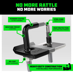 Rhino USA tightener on receiver reduces movement and noise