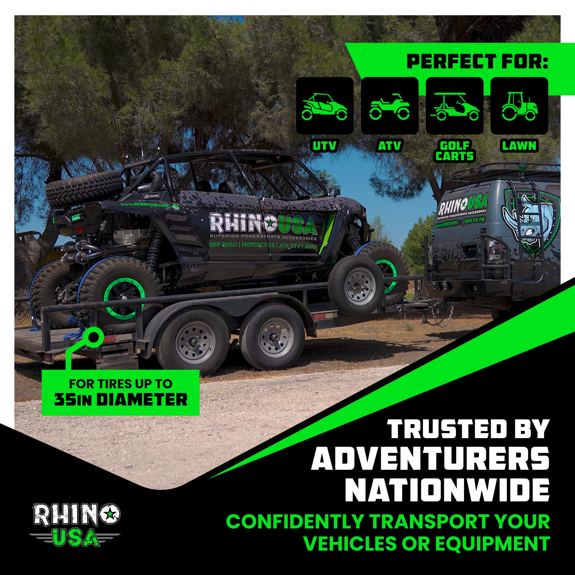Rhino USA installation hardware included for fast setup.