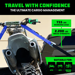 Rhino USA integrated soft loops simplify tying down bikes