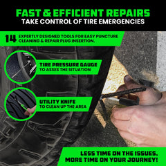 Rhino USA metal-handled reamer tool designed for durable tubeless tire repairs.