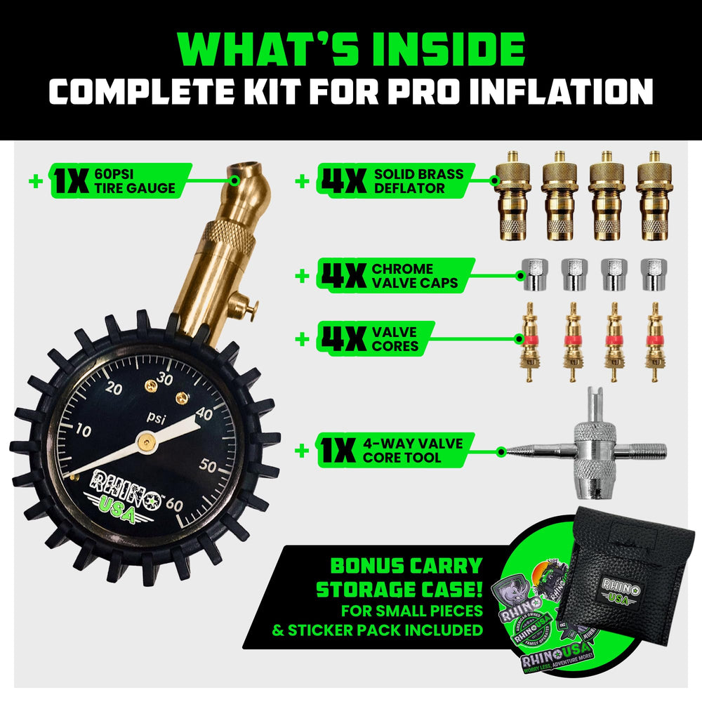 Rhino USA off-road deflator setup suitable for Jeep and ATV excursions