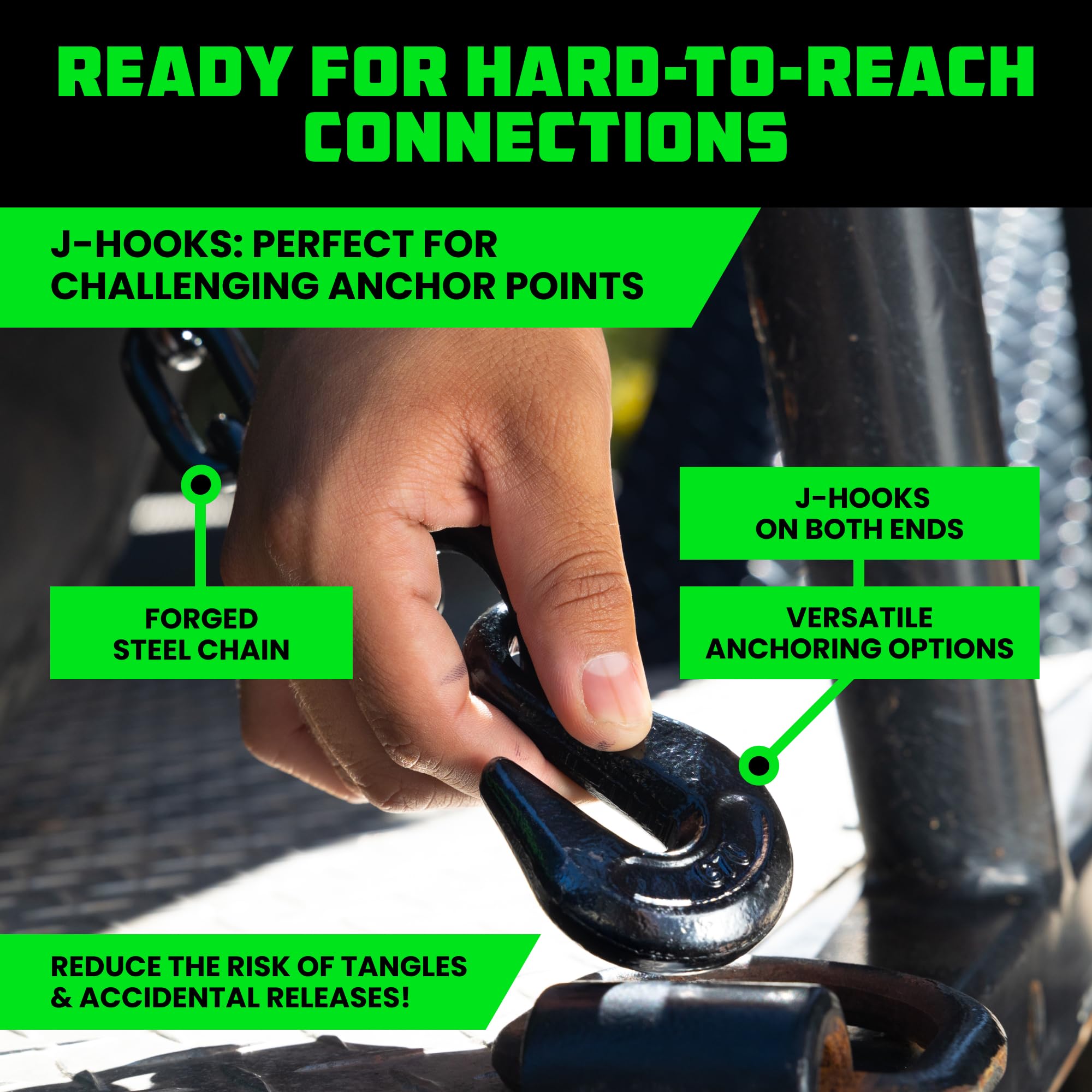 Over-the-tire design by Rhino USA reduces wear and strap loosening.