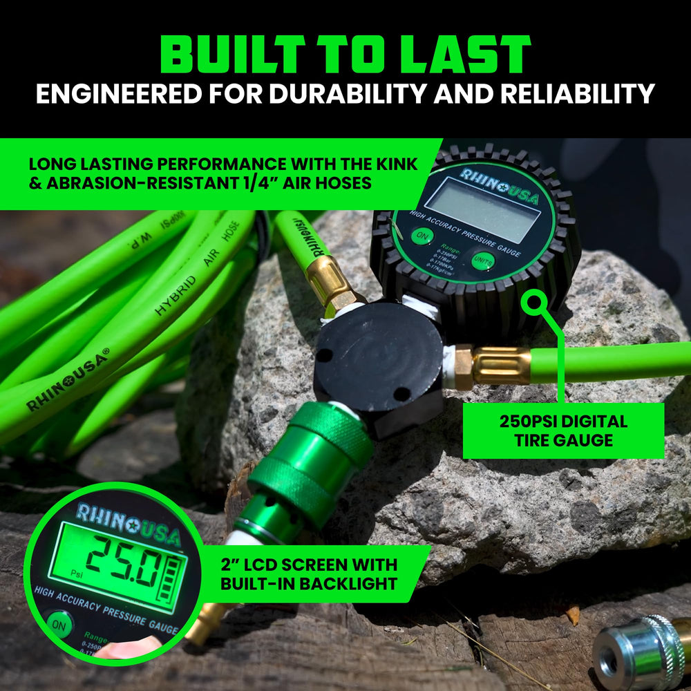 Rhino USA quad tire equalization manifold supports even pressure across all tires