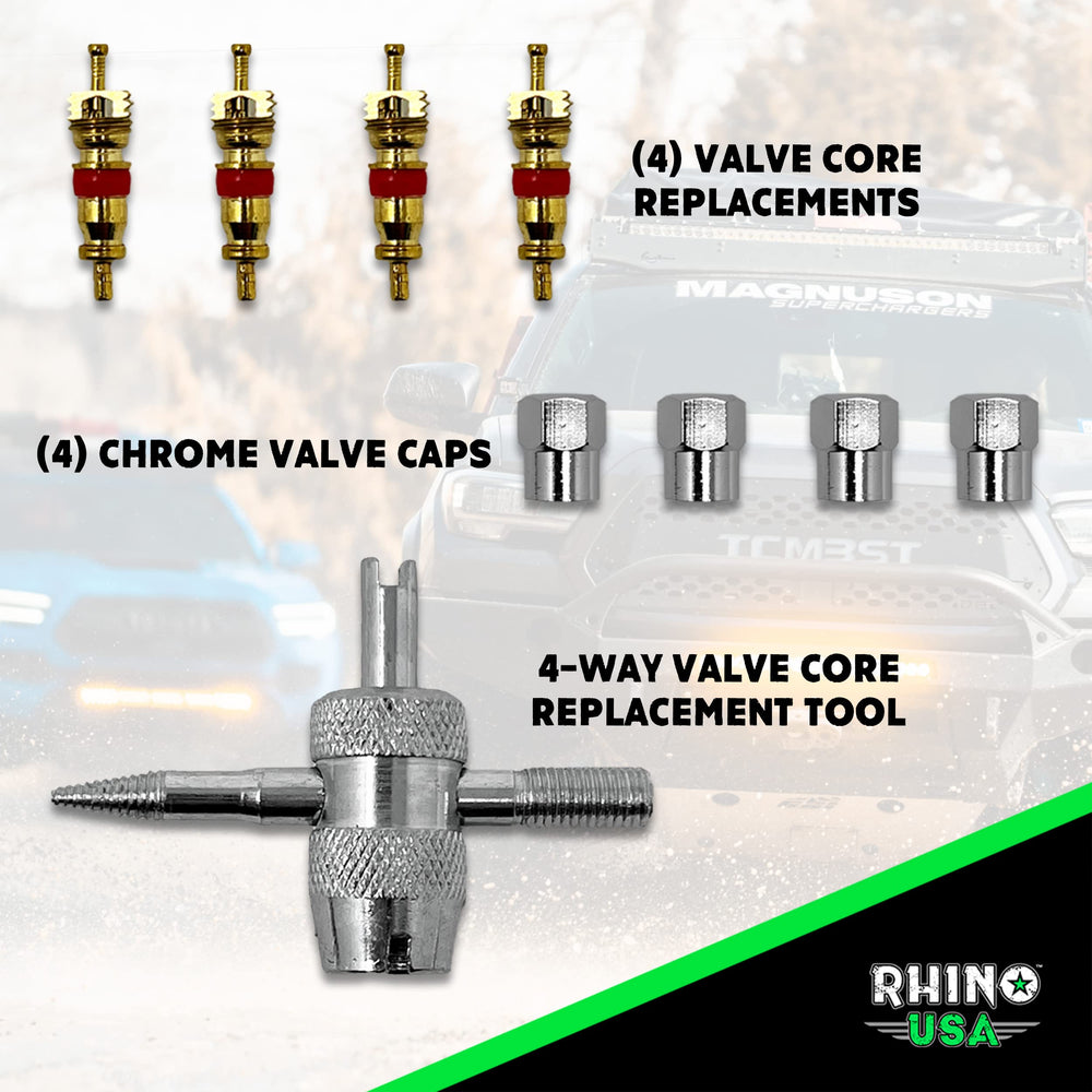 Rhino USA rapid tire deflators valve connection for simple deflation