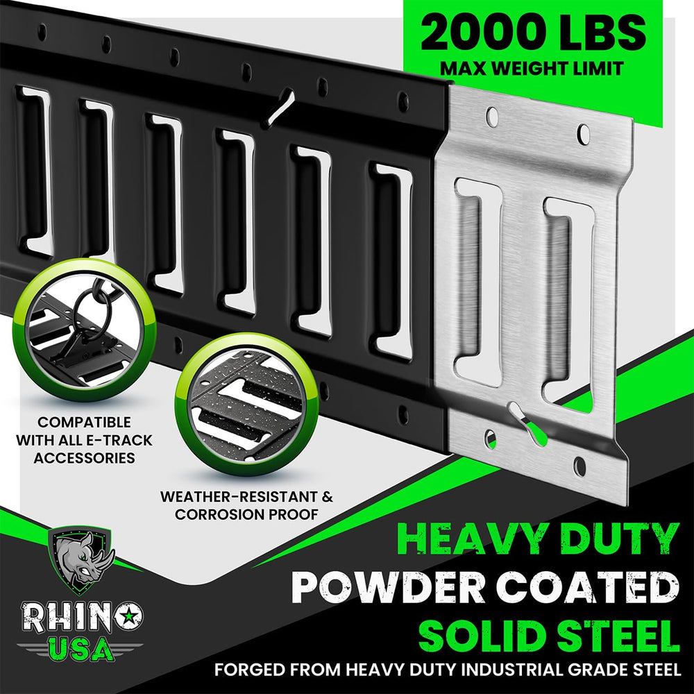 Rhino USA ratchet straps provide durable tie-down strength for loads.