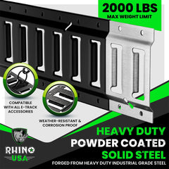 Rhino USA ratchet straps provide durable tie-down strength for loads.