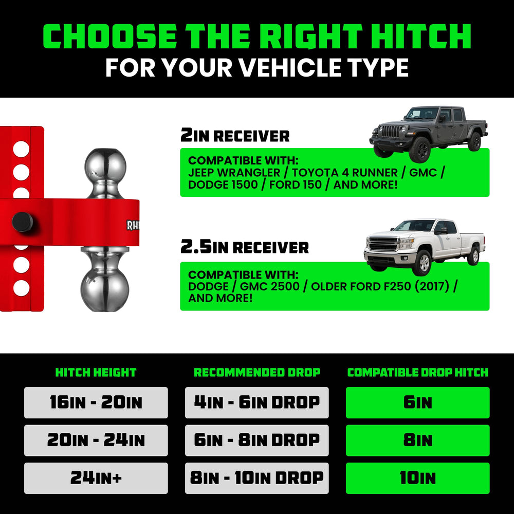 Rhino USA reversible ball 2-5/16 inch for versatile towing applications.