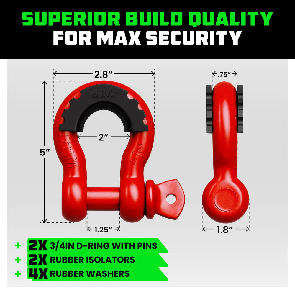 Rhino USA rubber isolator kit reduces noise and vibration during use.