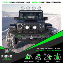 Rhino USA rubber isolator kit reduces noise and vibration during recovery.