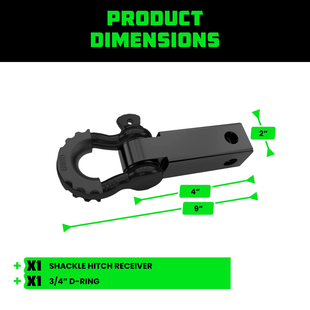 Rhino USA hitch connects tow straps securely instead of hitch ball