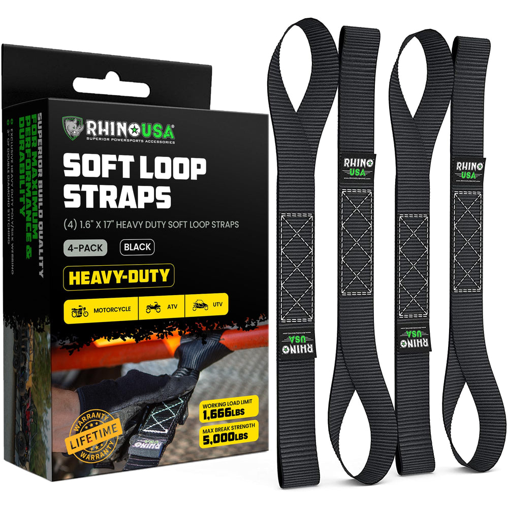 Rhino USA soft loop anchor-point image shows quick, secure attachment that protects your vehicle finish.