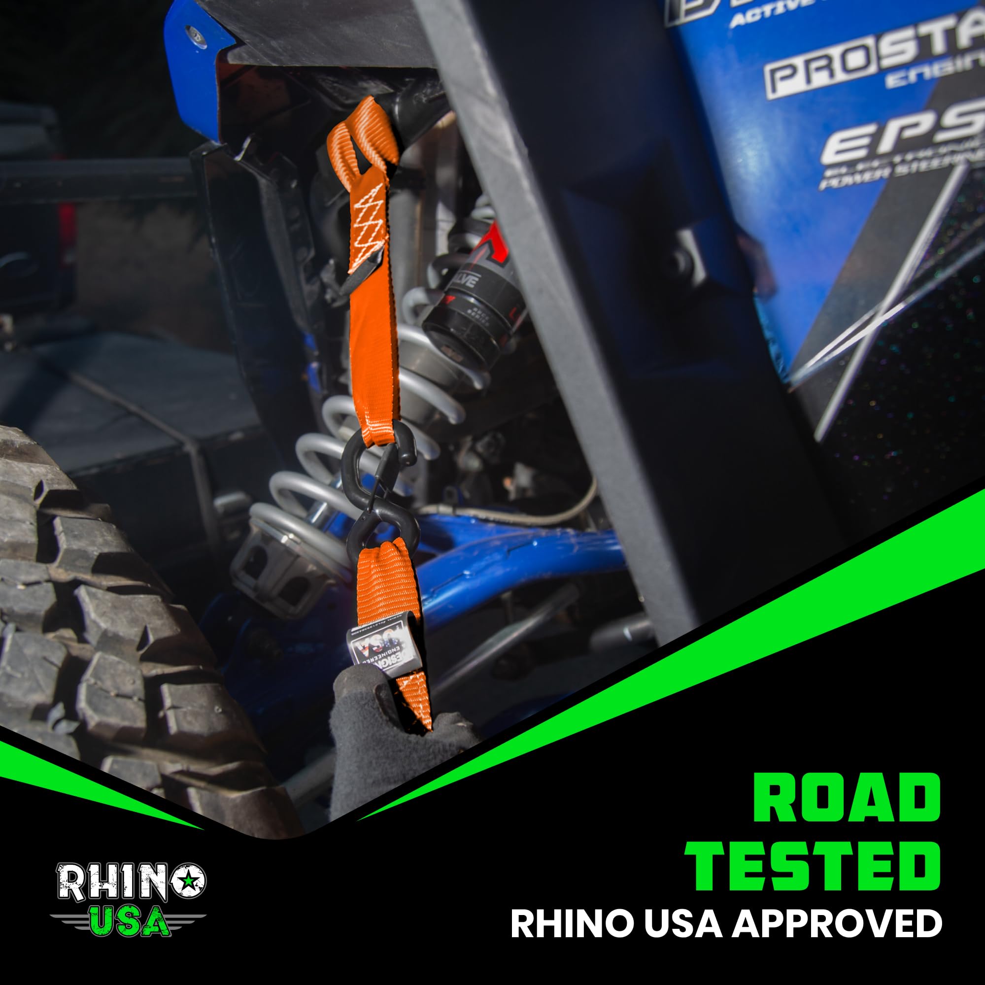 Rhino USA Soft Loop protects chrome and paint with gentle touch during loading.