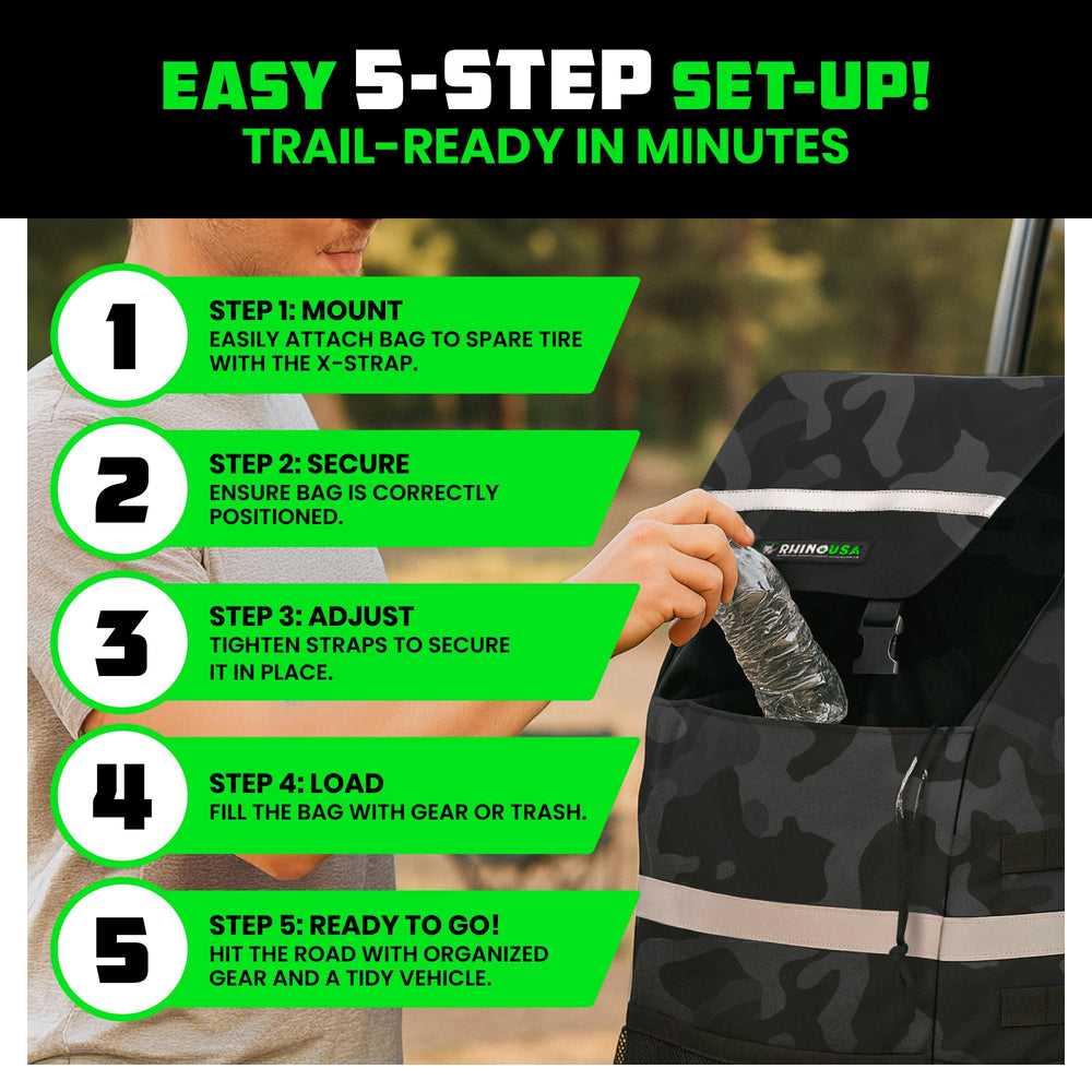 Rhino USA bag installed with the included X Strap for stability.