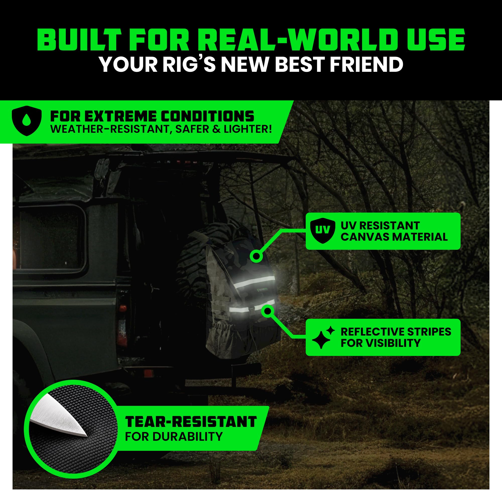 Rhino USA sticker pack included with the bag for customization.