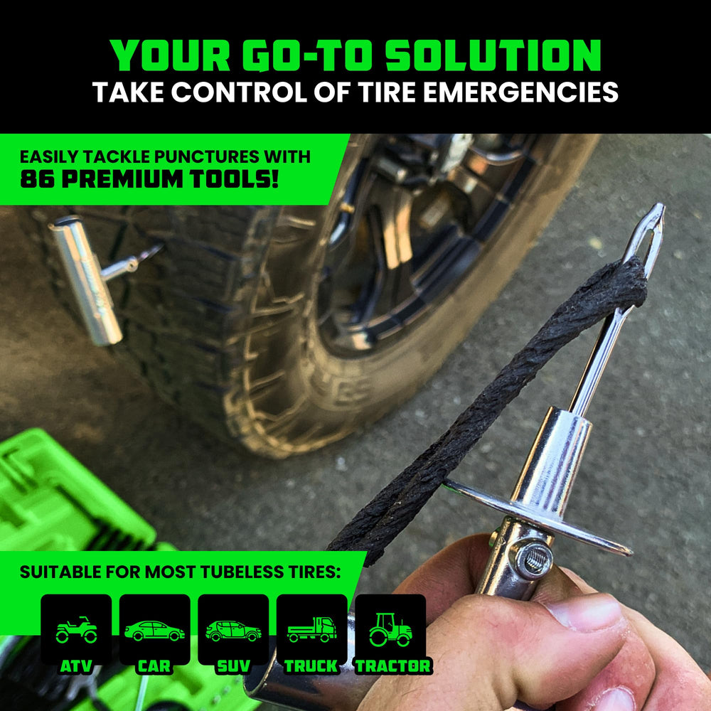 Rhino USA tire pressure gauge included for accurate tire maintenance checks.
