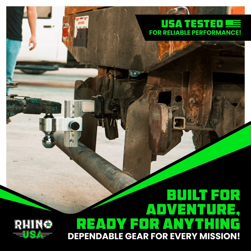 Rhino USA trailer hitch stabilizer reduces wear on receiver
