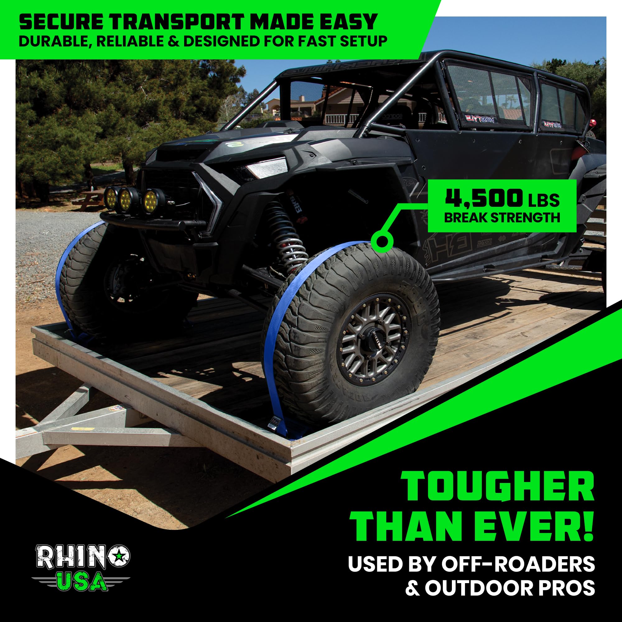 Rhino USA wheel chock system boosts trailer stability on the road.