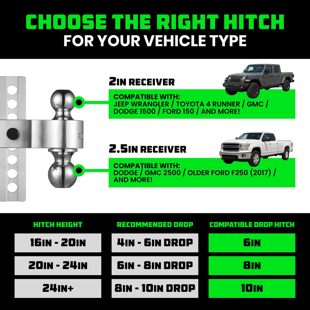 Rhino USA weatherproof locking pins securing your hitch against theft.