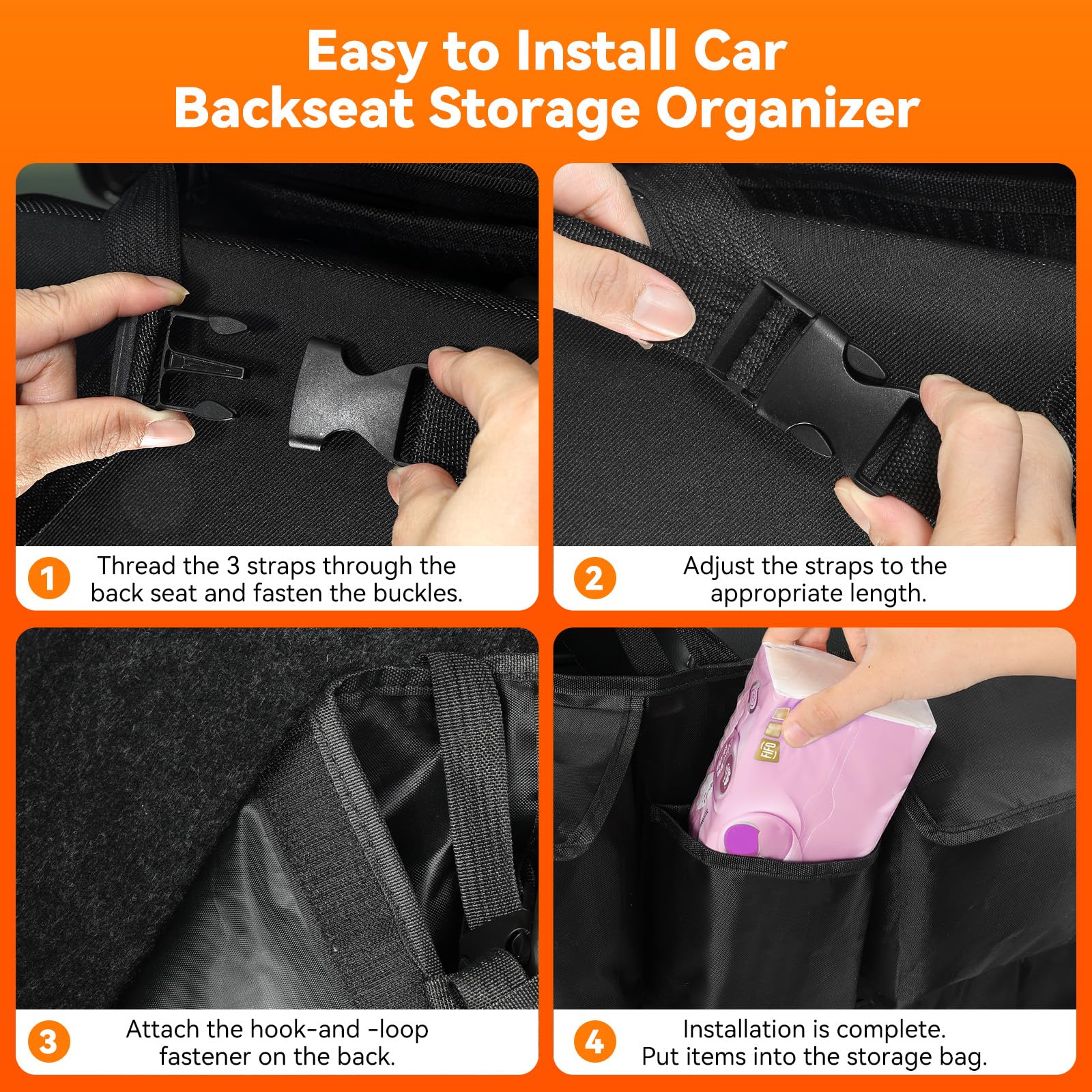 Rhino Valley trunk organizer removable bag simplifies cleaning after trips