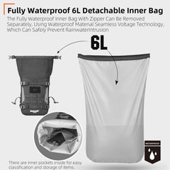 Rhinowalk side bag attached to motorcycle crash bars from the side