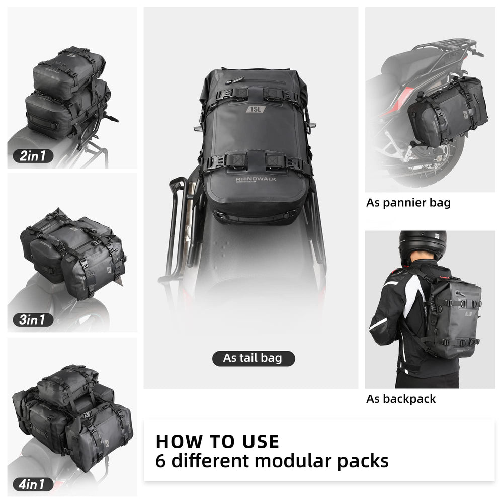 Rhinowalk 3D honeycomb cushioning stabilizes contents during riding.