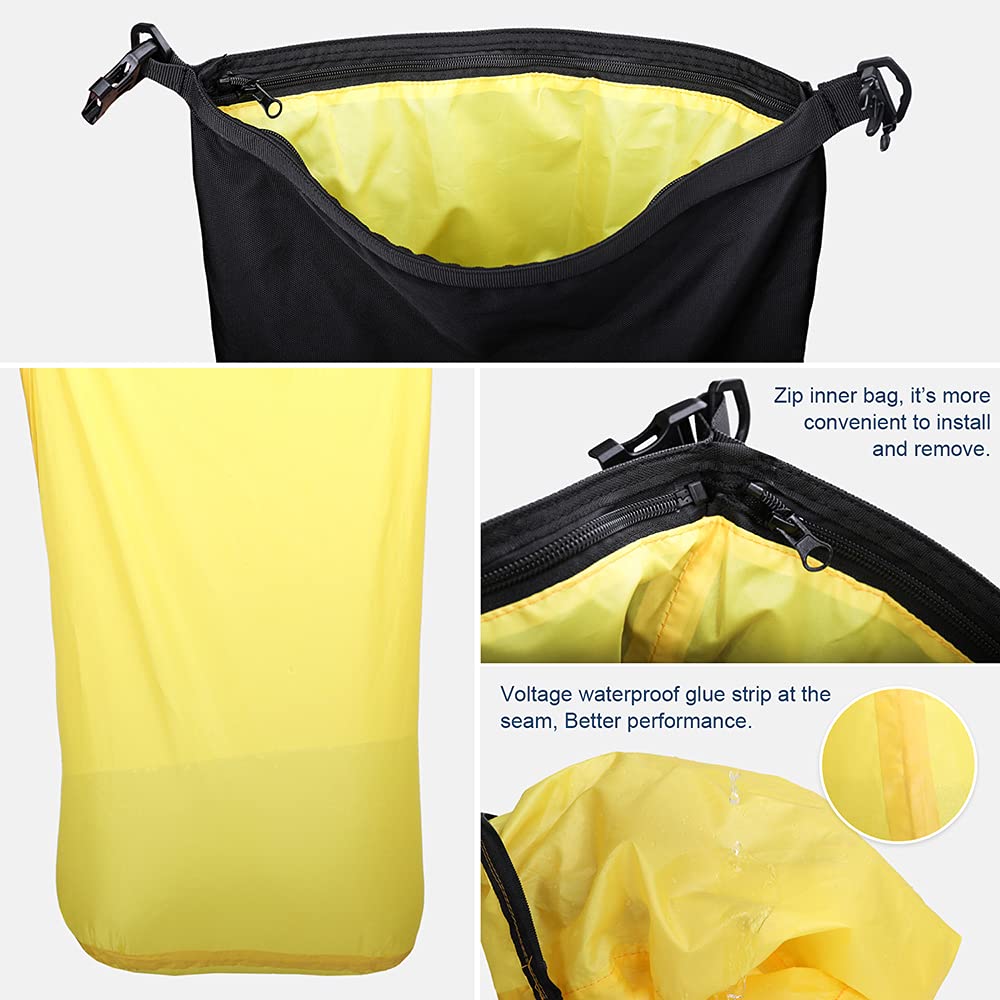Detachable waterproof inner bag protects contents from rain.