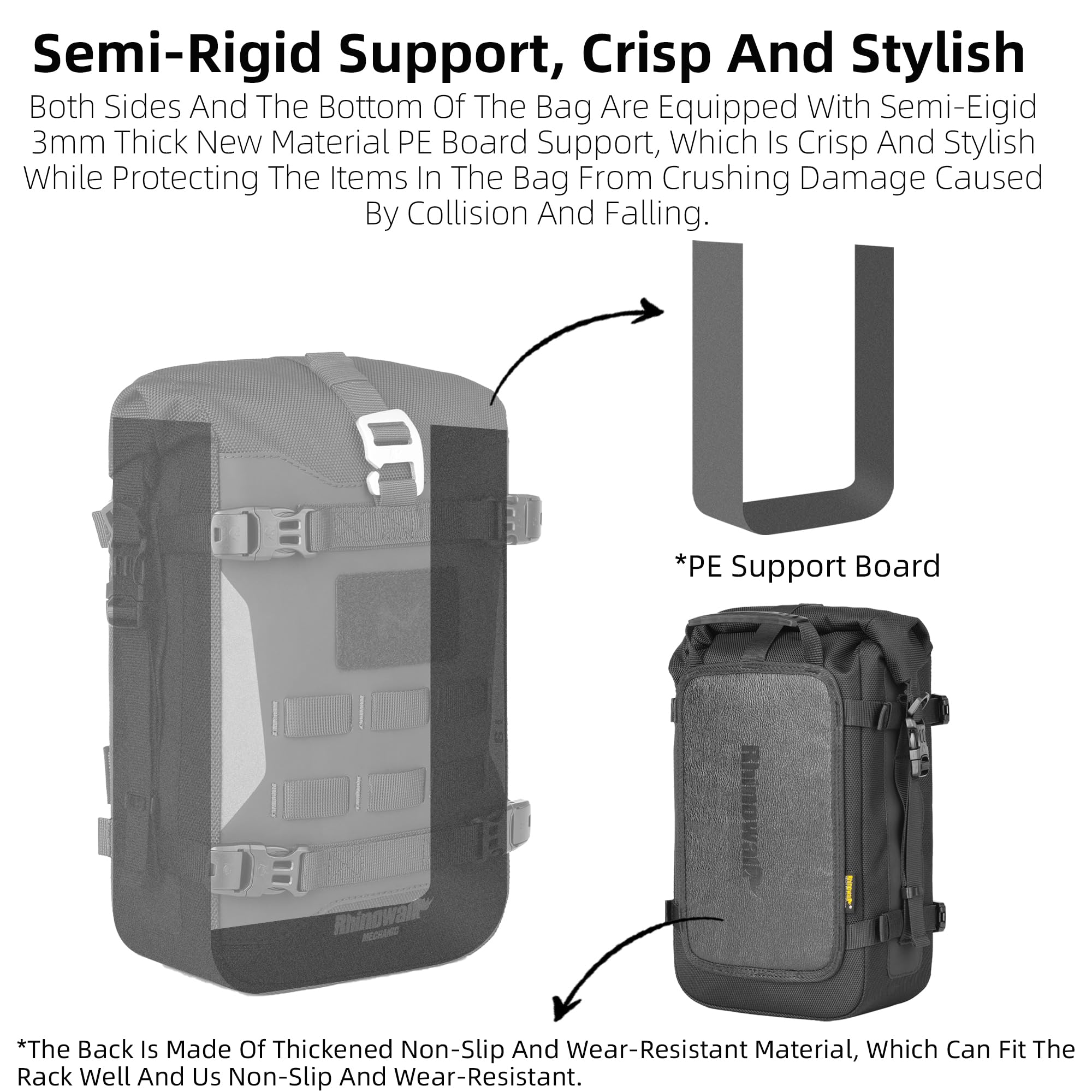 Rhinowalk side bag with shoulder strap ready for off-bike carrying