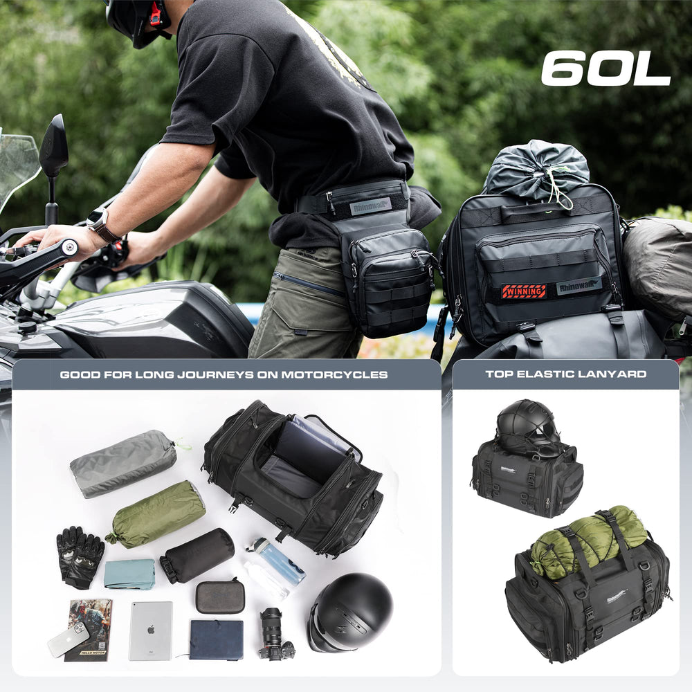 Rhinowalk tail bag shoulder strap converts to a duffel bag