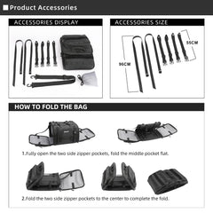 Rhinowalk tail bag with waterproof inner bag protects gear in rain