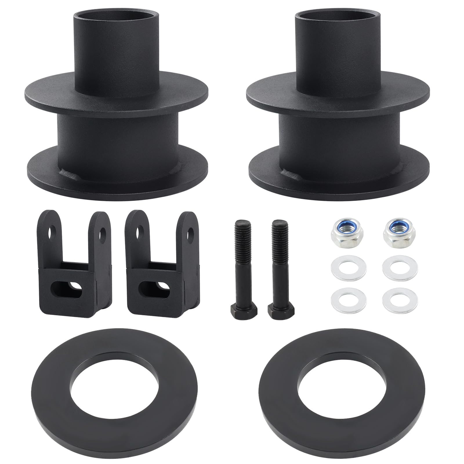 RiAiCiING 3-inch front leveling kit improves stance and tire clearance for Ford F-250/F-350 4WD.